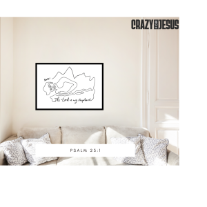 Psalm 23 The Lord Is My Shepherd | Line Art Collection | Bible Scripture Prints | Digital Downloads