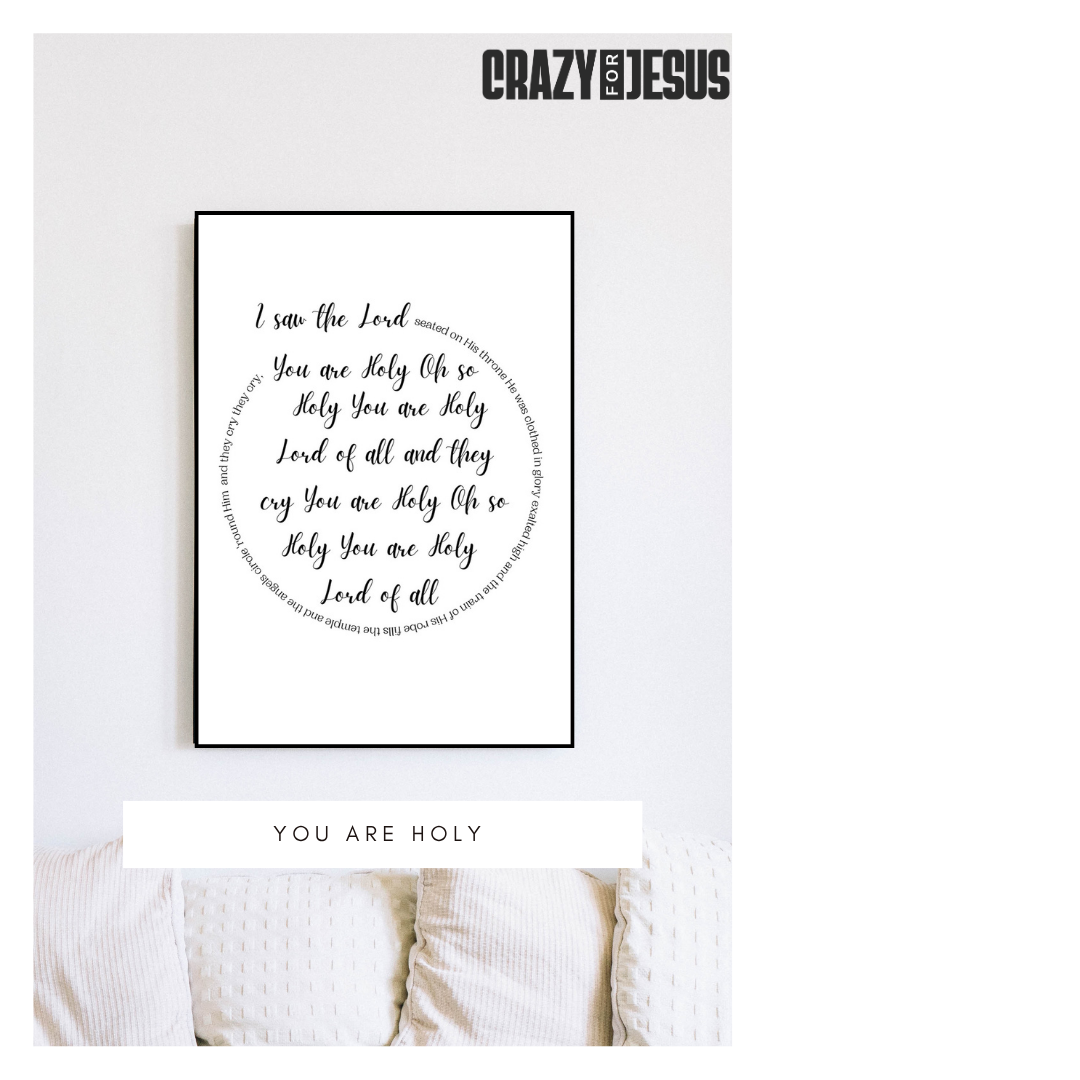 You Are Holy - Worship Lyrics | Gift | Faith Font | Digital Download